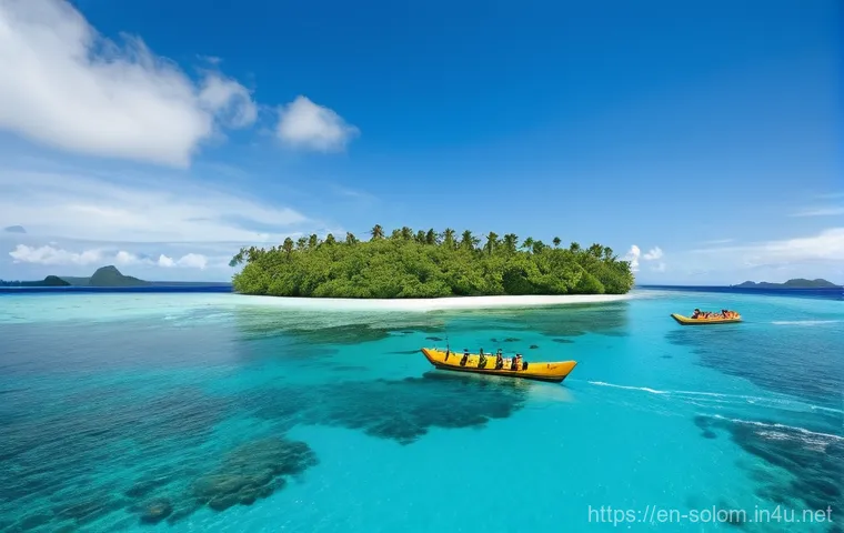 솔로몬 제도 치안 상황 - **Prompt:** A bustling, vibrant outdoor Central Market in Honiara, Solomon Islands, under clear dayl...