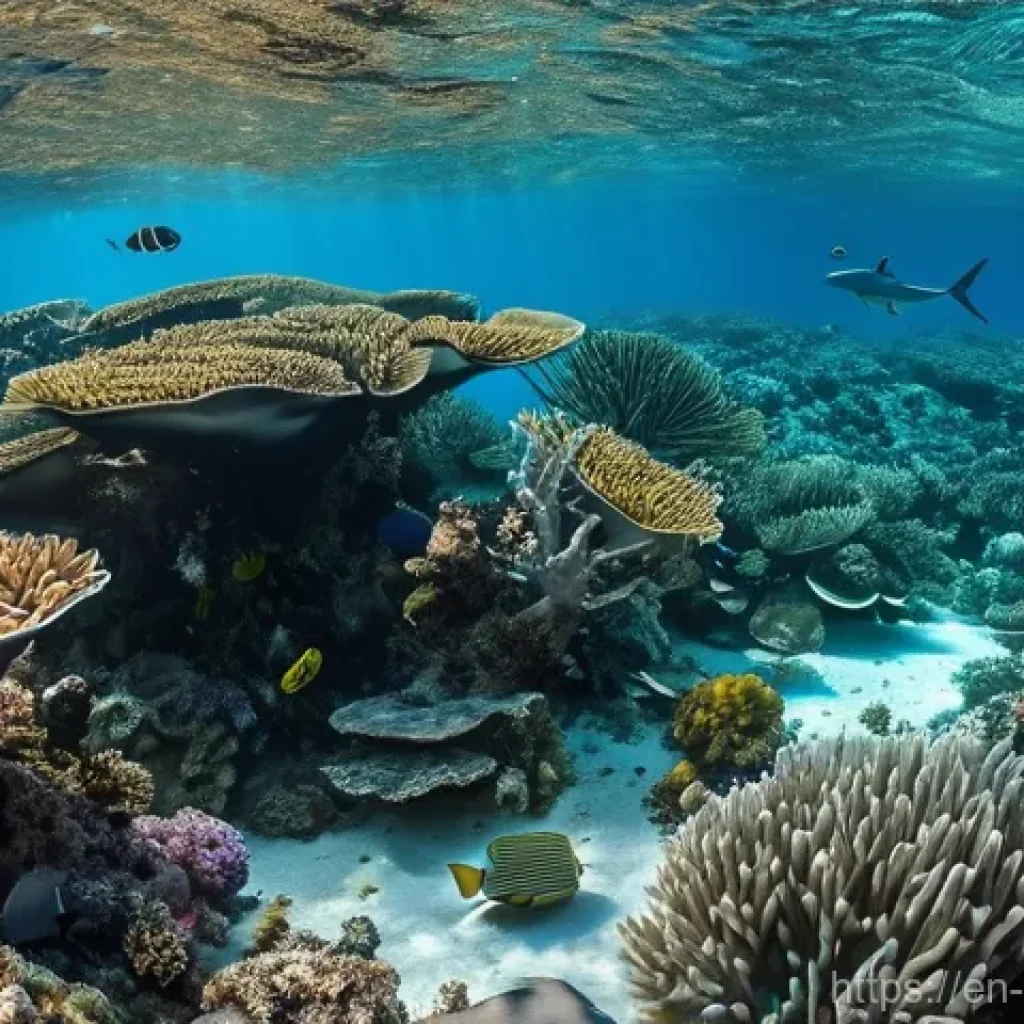 솔로몬 제도 우기와 건기 - **Dry Season Underwater Paradise**
    A wide-angle underwater shot showcasing the exceptionally cle...