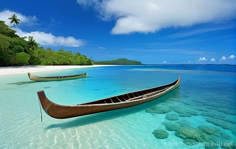 솔로몬 제도 우기와 건기 - **Wet Season Village Life & Lush Waterfalls**
    A captivating scene capturing the serene beauty of...