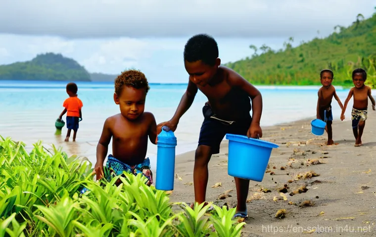 솔로몬 제도 호주와의 관계 - **Prompt 2: Pacific Australia Labour Mobility (PALM) Scheme in Action**
    A heartwarming, document...