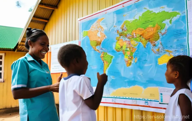 솔로몬 제도 국제 지원 단체 - **Prompt 1: Community Resilience Against Rising Tides**
    "A vibrant, wide-angle shot of a coastal...