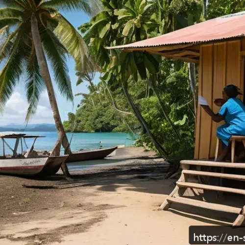 Home 33 솔로몬 제도 병원 및 진료소 - A remote community health post on a small tropical island in the Solomon Islands, featuring a modest...