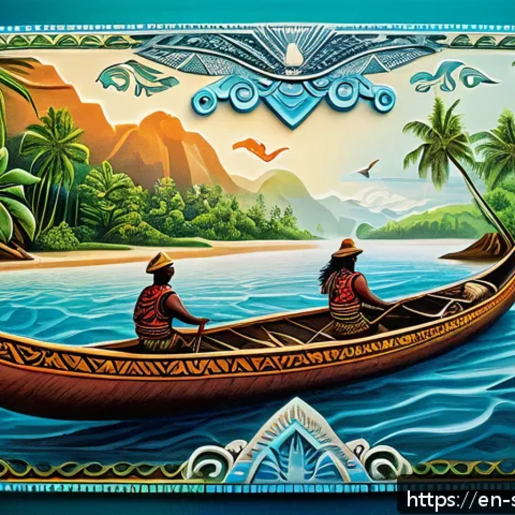 솔로몬 제도 화폐 단위 - A highly detailed close-up of a Solomon Islands polymer banknote featuring vibrant traditional canoe...
